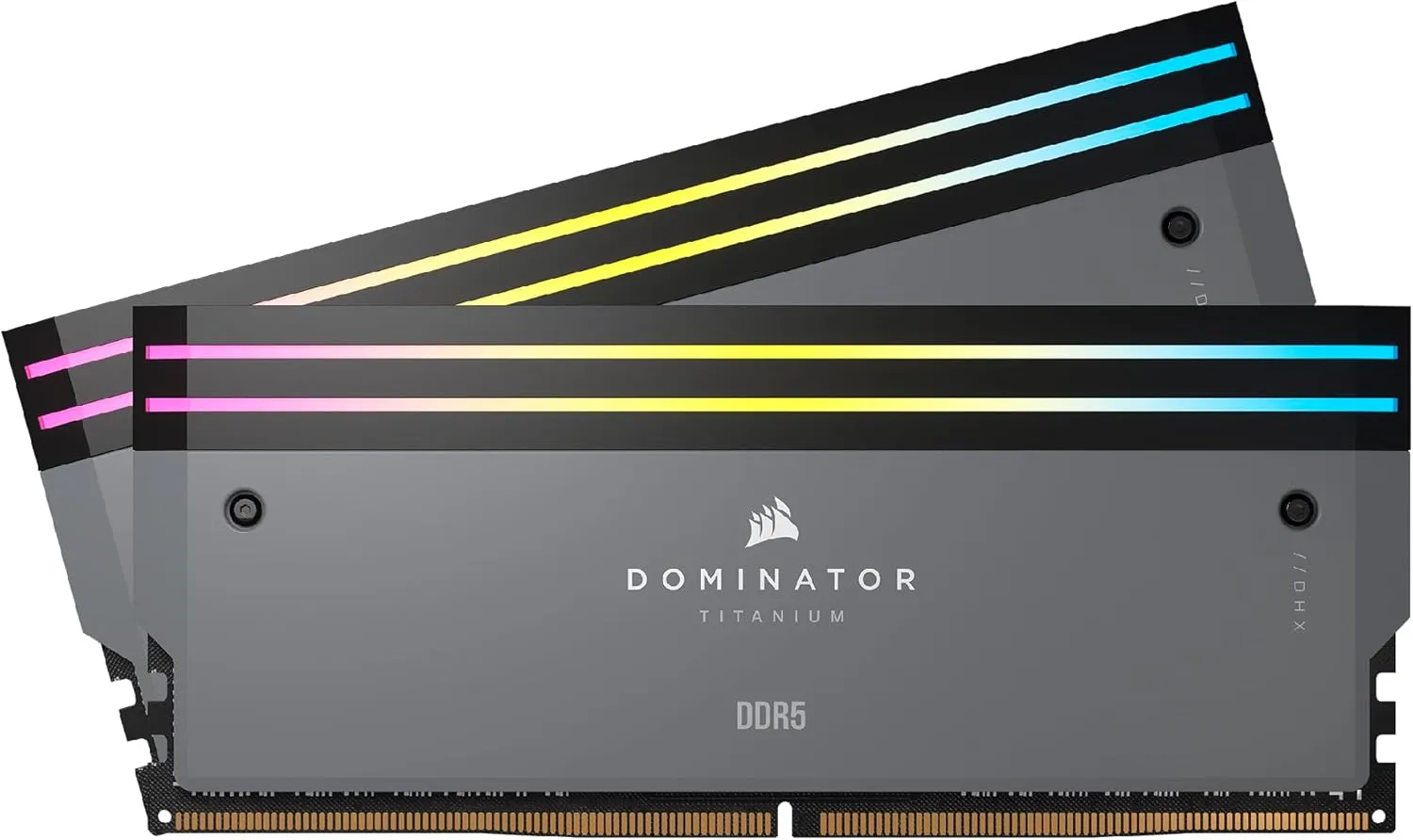 Corsair Dominator Titanium RGB DDR5 32GB (2x16GB) DDR5 6000MHz CL30 AMD Expo Intel XMP iCUE Compatible Computer Memory – Gray (CMP32GX5M2B6000Z30)