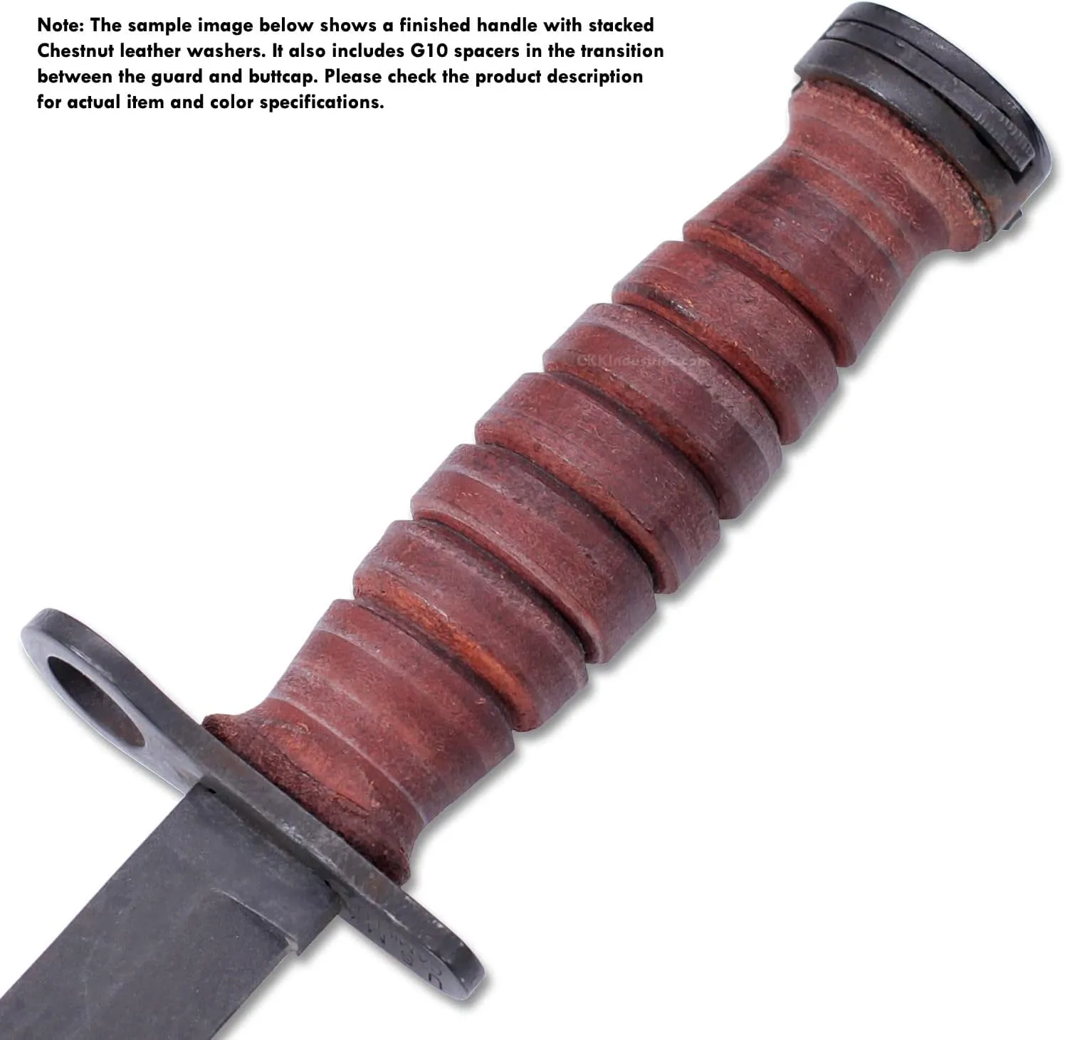 Cowhide Leather Handle Washers - Round - (1.50 x .125) - (Chestnut) - USA Made - (for Knife Making & Hobby) - (20 Pack)