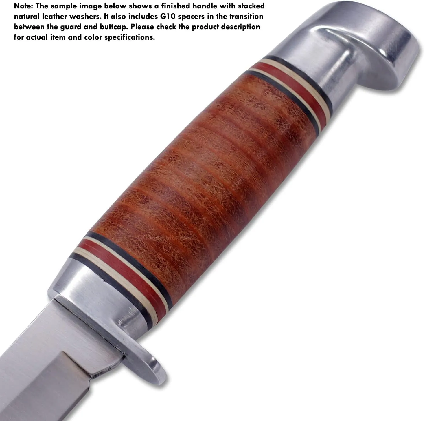 Cowhide Leather Handle Washers - Round - (1.50 x .125) - (Chestnut) - USA Made - (for Knife Making & Hobby) - (20 Pack)