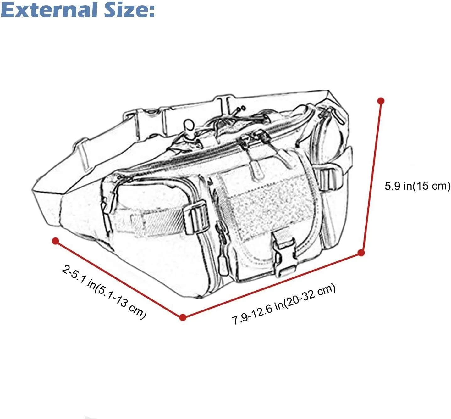 CREATOR Tactical Waist Pack Military Fanny Pack for Men Outdoor Army Waist Bag Large Waist Pack for Daily Life Cycling Camping Hiking Hunting Fishing