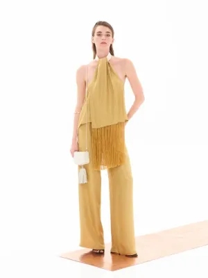 Crocus Fringe Halterneck Top