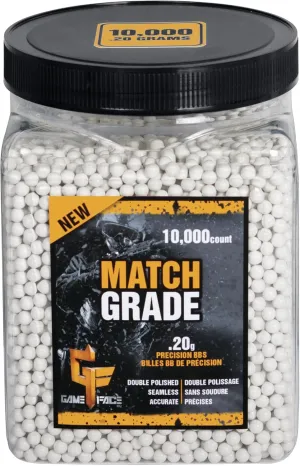 CrosmanGame Face 20002 Match Grade 20-Gram 6mm White Airsoft BBS (10,000-Count)