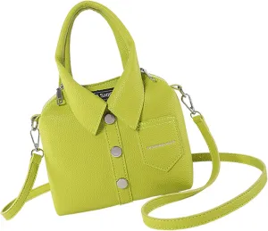 Crossbody Bag for Women Fashion PU Leather Funny Shirt Shape Shoulder Purse Top Handle Handbag with Adjustable Strap