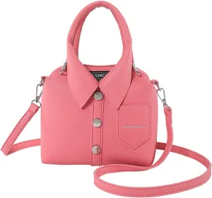 Crossbody Bag for Women Fashion PU Leather Funny Shirt Shape Shoulder Purse Top Handle Handbag with Adjustable Strap