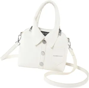Crossbody Bag for Women Fashion PU Leather Funny Shirt Shape Shoulder Purse Top Handle Handbag with Adjustable Strap