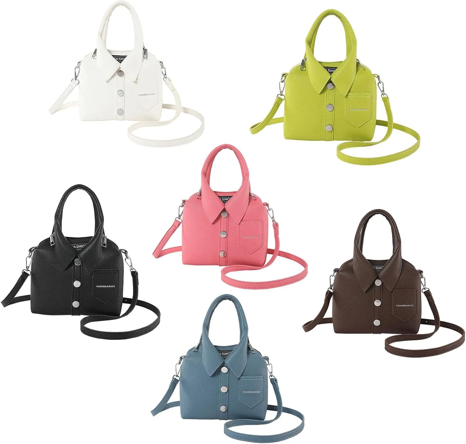 Crossbody Bag for Women Fashion PU Leather Funny Shirt Shape Shoulder Purse Top Handle Handbag with Adjustable Strap