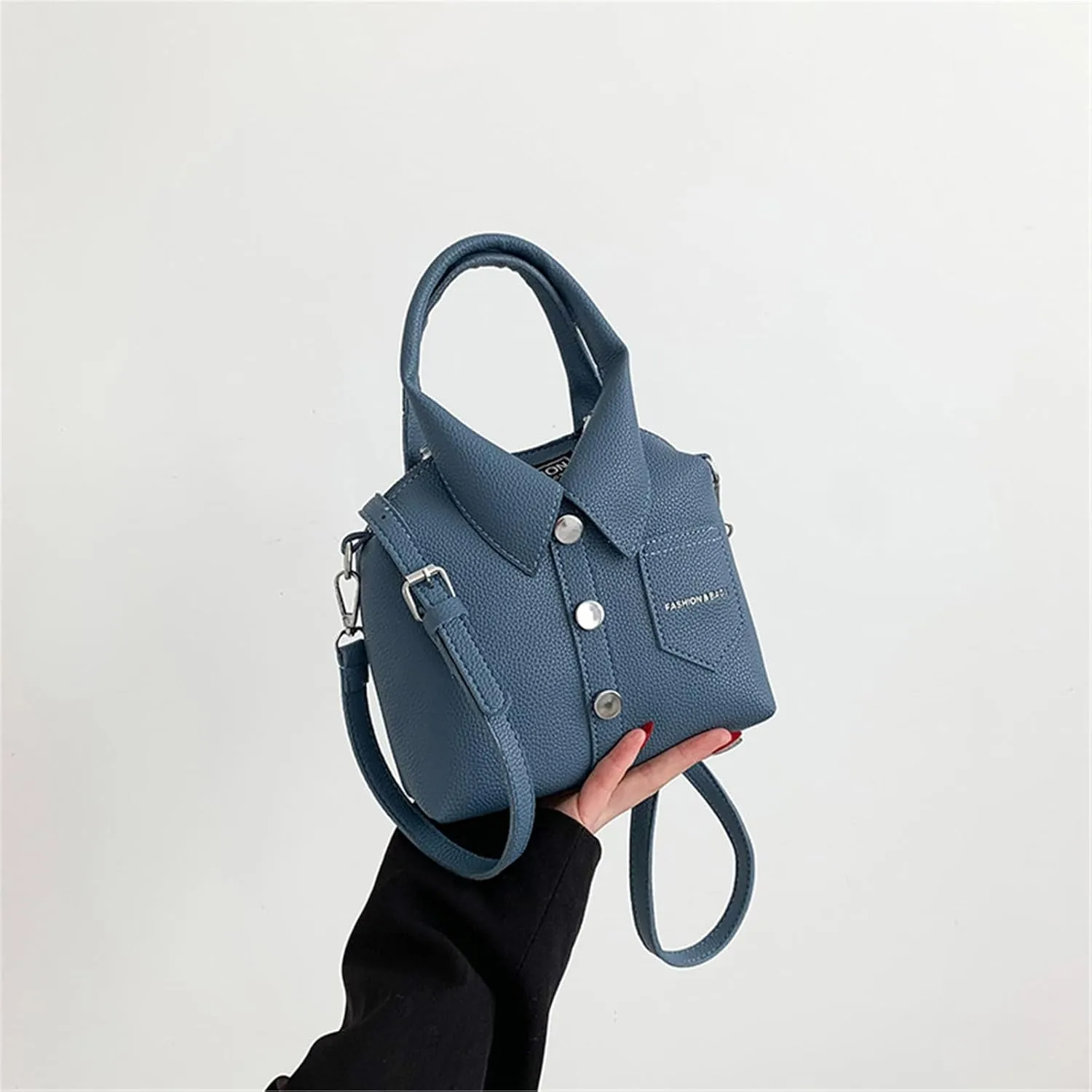 Crossbody Bag for Women Fashion PU Leather Funny Shirt Shape Shoulder Purse Top Handle Handbag with Adjustable Strap