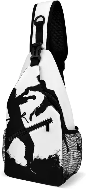 Crossbody Bag Travel Sling Bag for Men Small Sling Backpack Kickboxing Chest Bag Shoulder Bag for Outdoor