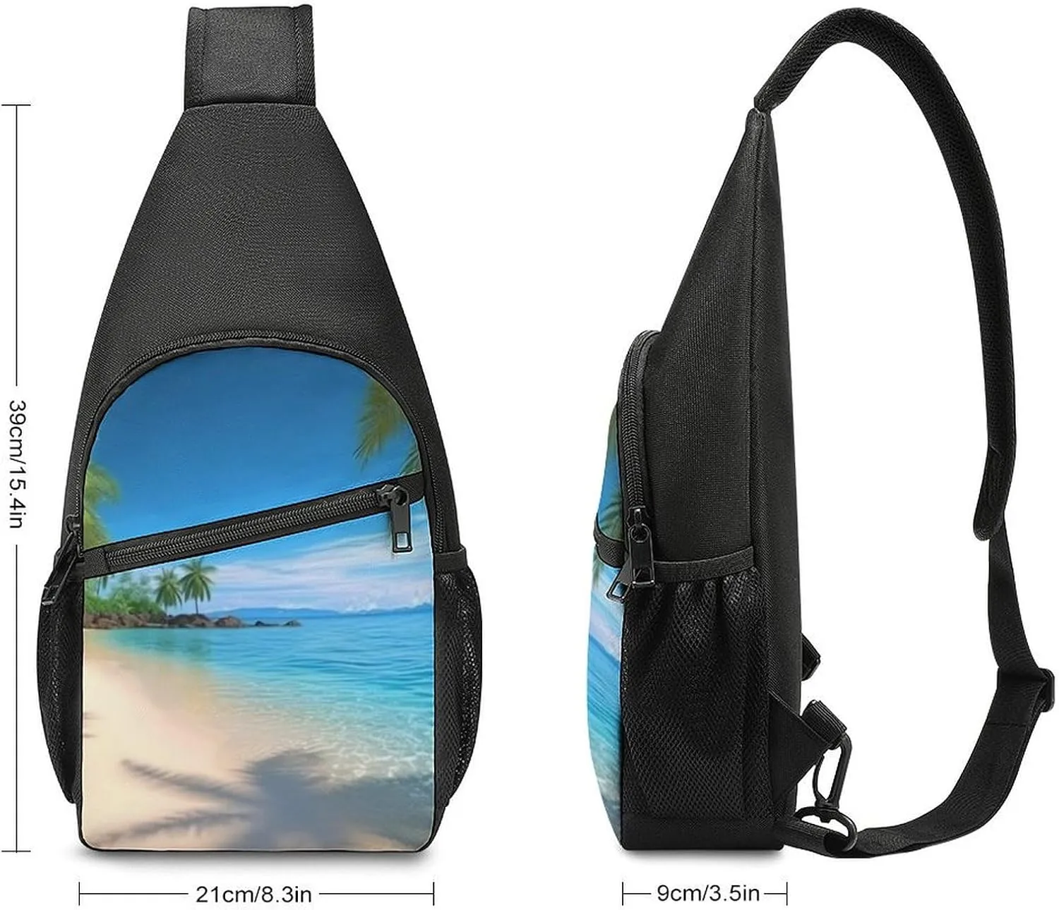 Crossbody Bag Travel Sling Bag for Men Small Sling Backpack Pineapple Chest Bag Shoulder Bag for Outdoor
