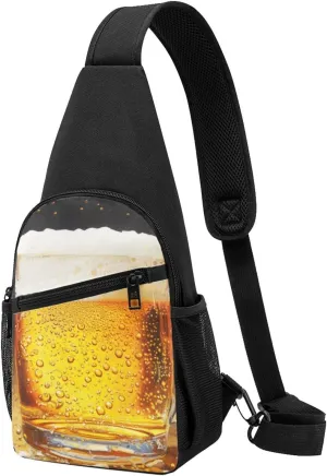 Crossbody Bag Wallpaper Print Shoulder Bag for Men Women Shoulder Bag for Travel Hiking Black One Size, Black, One Size