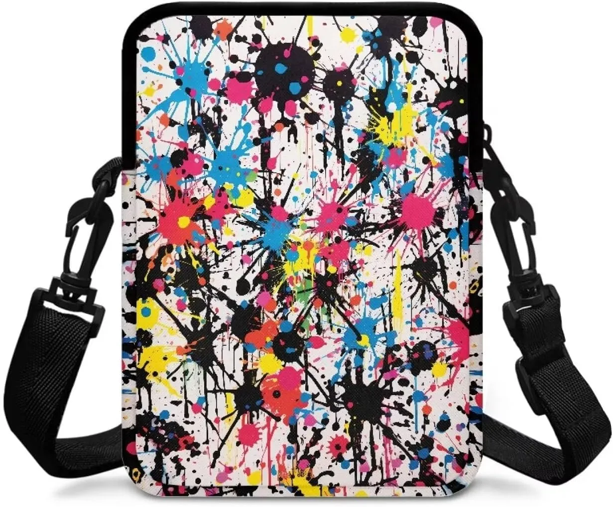 Crossbody Bags for Women Men Everywhere Belt Bag with Adjustable Strap Causal Chest Bum Bag Cross Body Purse for Workout Running Traveling Hiking, Pigment Splash Print