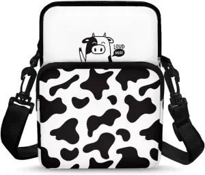 Crossbody Fanny Packs for Women Straps Replacement Crossbody Purse Crossbody Bag Belt Bag Fanny Pack with Detachable Buckle, Cute Cartoon Cow