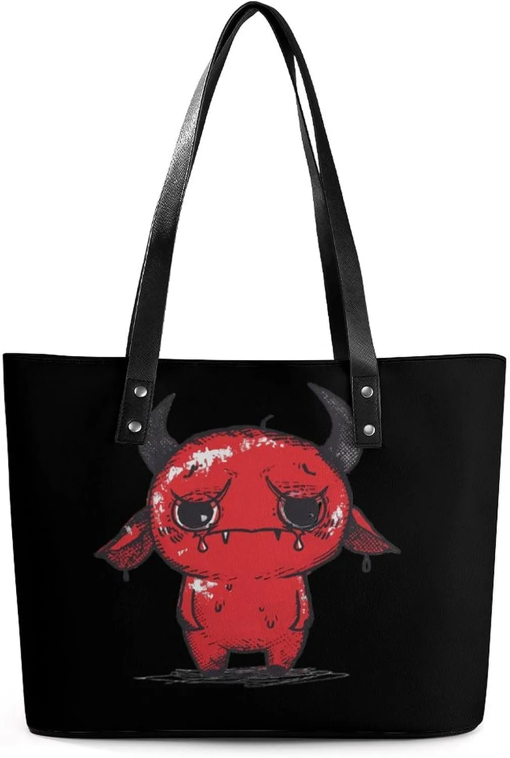 Crying Devil Women's Tote Shoulder Bag Handbag Top Handle Leather 29 * 34 * 14cm