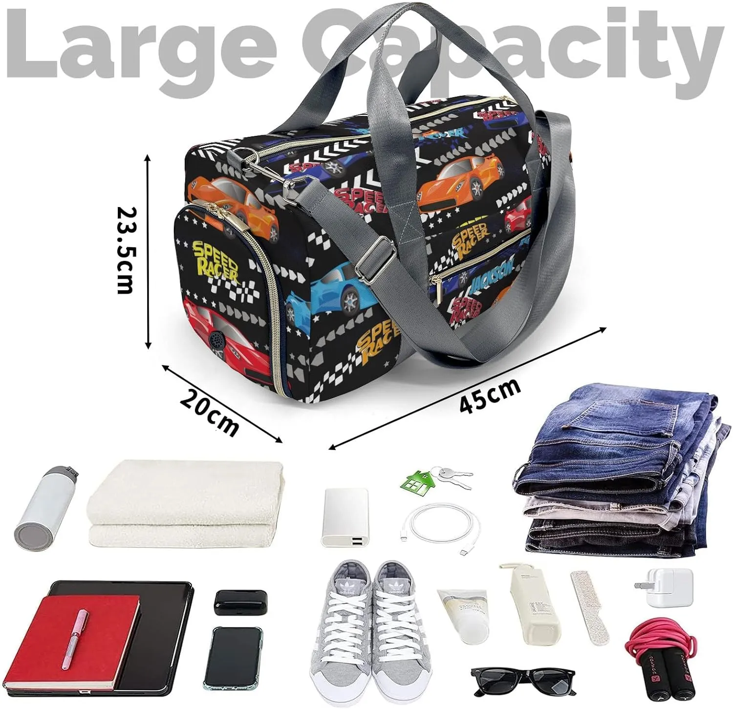 Custom Backpack Duffel Bag Cars Grunge Street Race Durability Meets Design: The Most Reliable Travel Bags on the Market