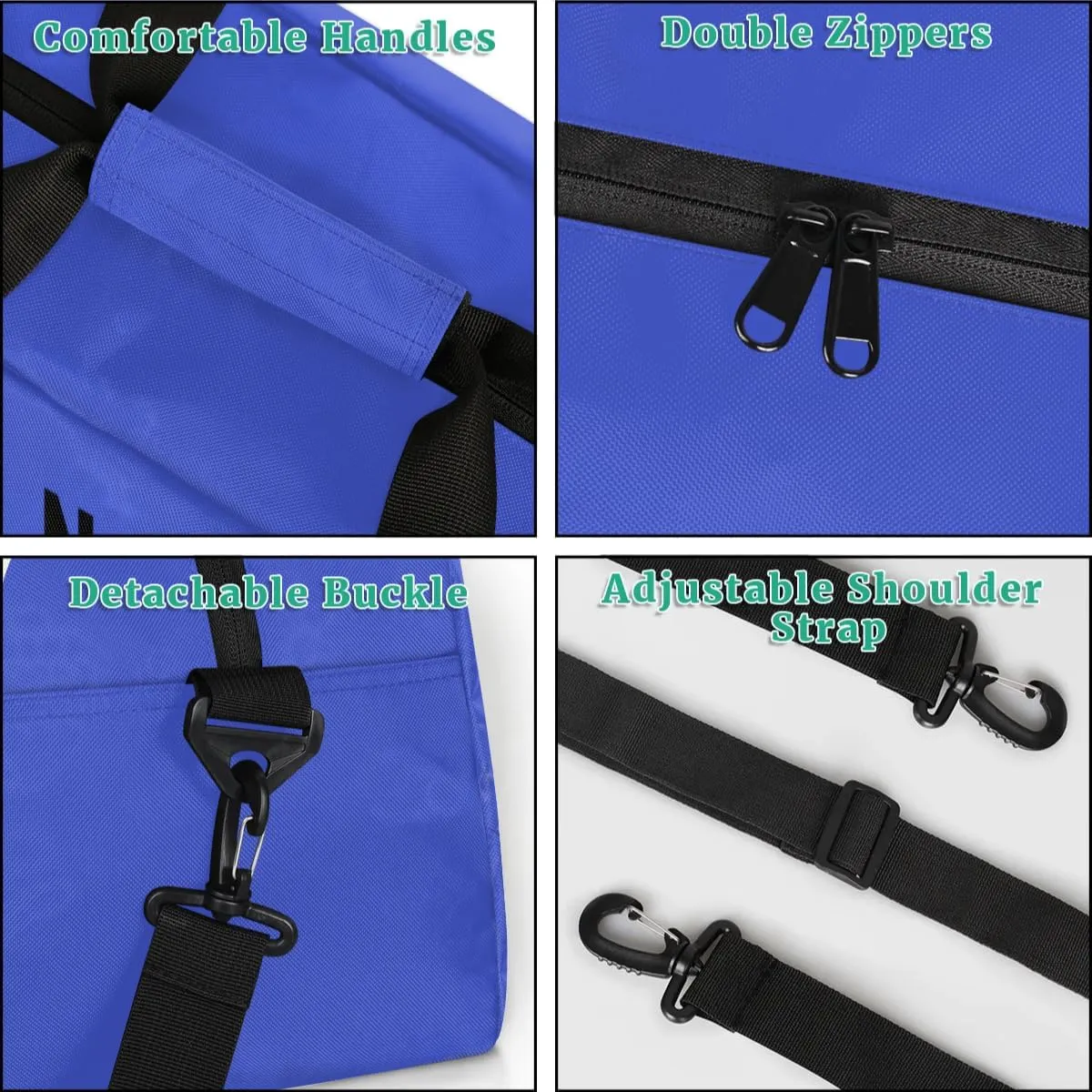 Custom Sport Duffel Bag Badminton Personalized Name Sports Bag Overnight Weekender Bag Waterproof Travel Sport Gym Bags, Blue
