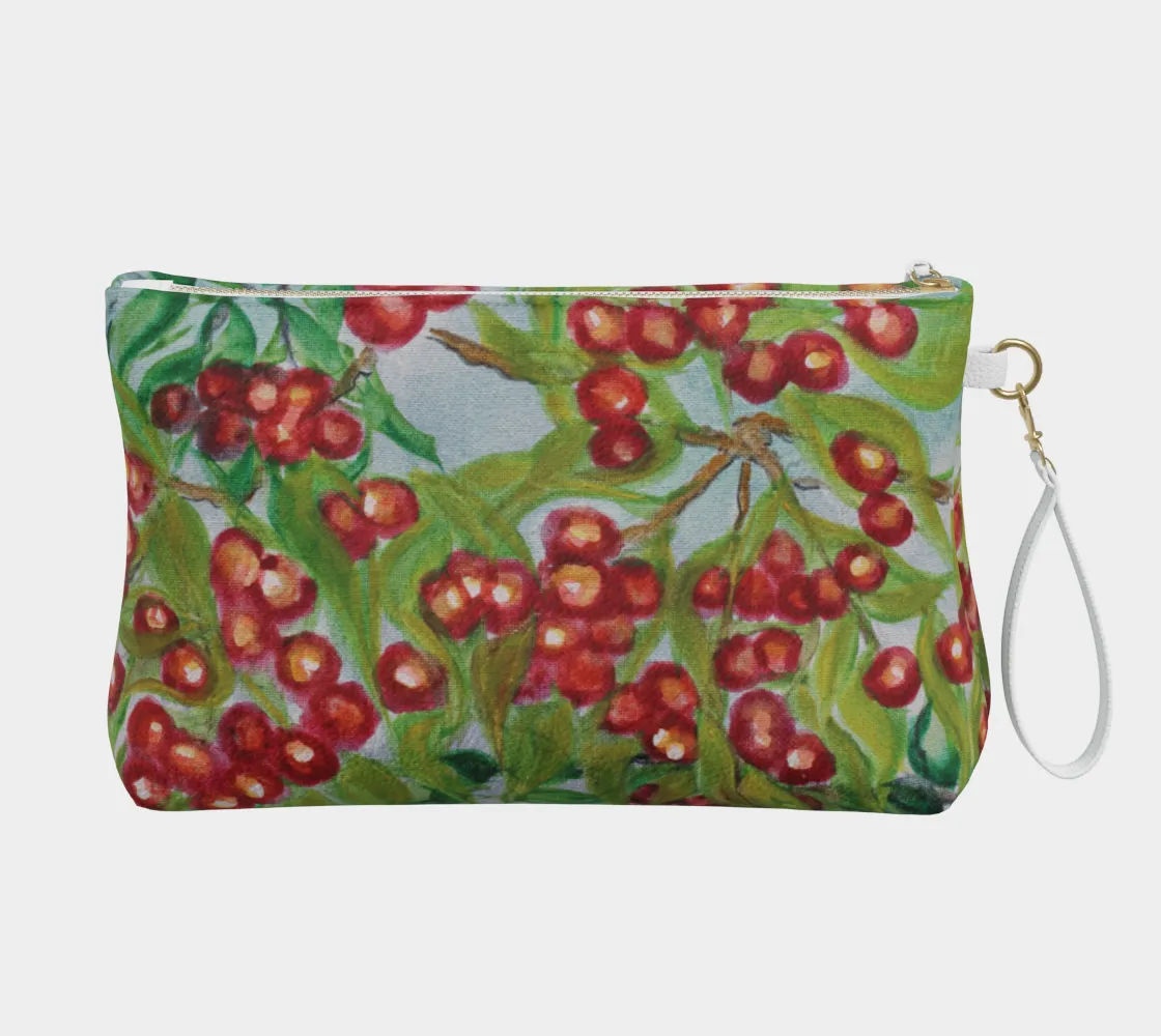 Customer-endorsed Red Bag Leather Berries Modern Makeup Vegan