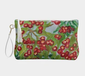 Customer-endorsed Red Bag Leather Berries Modern Makeup Vegan