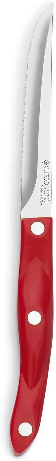 CUTCO Model 1721 Trimmer with RED handle.4.9 High Carbon Stainless blade.5.1" thermo-resin handle. in factory-sealed plastic bag.