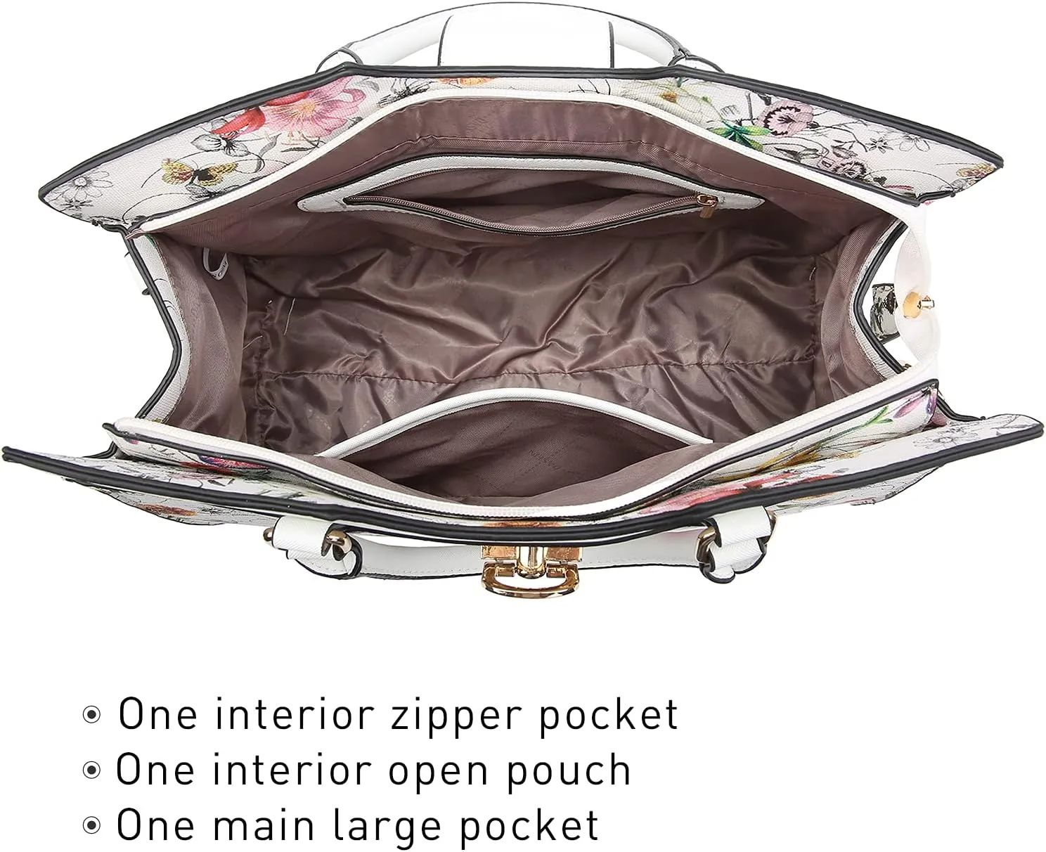 Dasein Handbags for Women Purses Monogram Satchel Purse Large Tote Ladies Handbag Shoulder Bags Top Handle Work Bag 2pcs Set