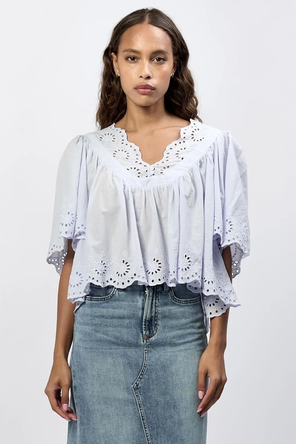 DEAR JOHN Lania Short Sleeve Relaxed Fit Women's Top