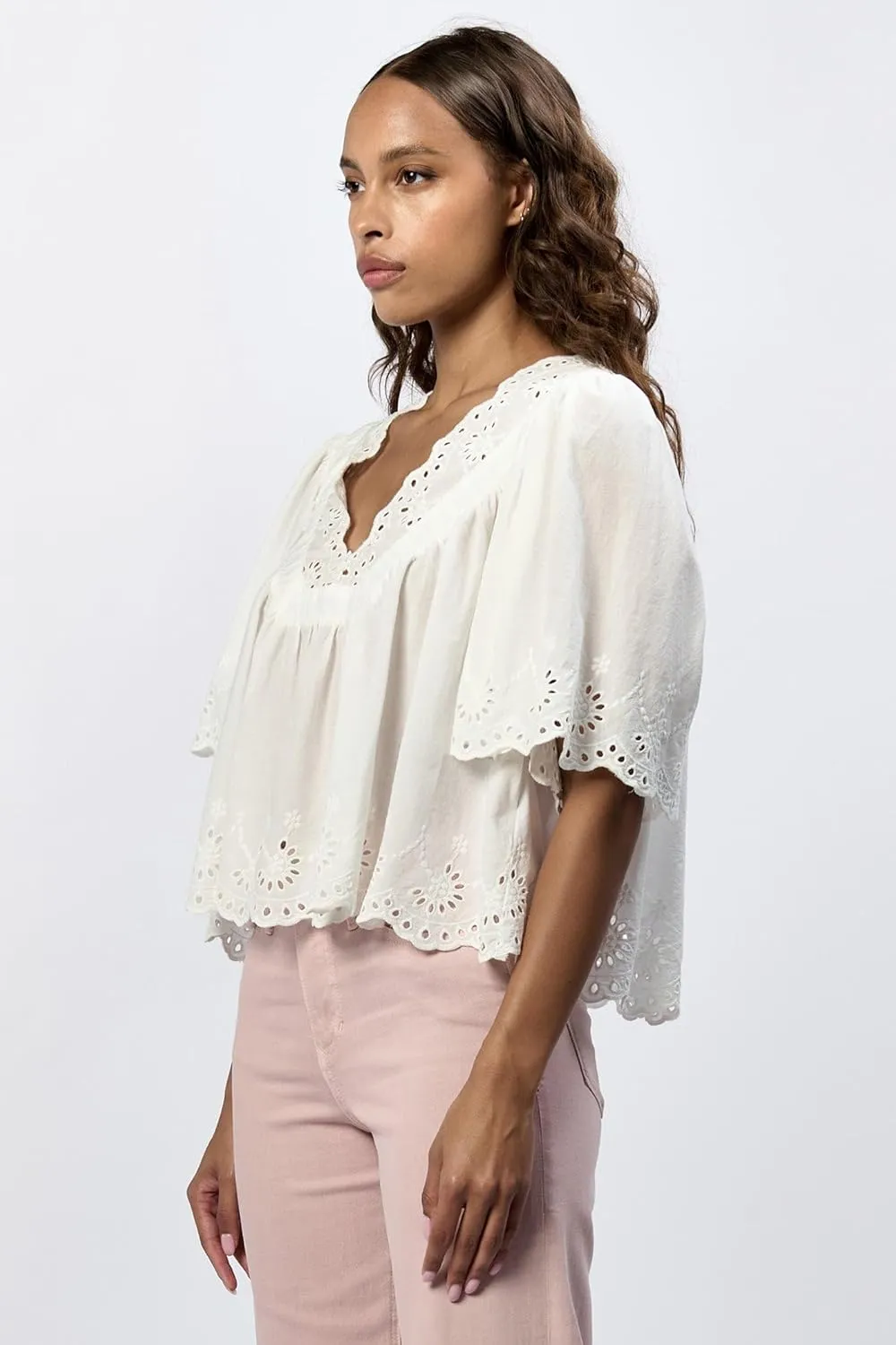 DEAR JOHN Lania Short Sleeve Relaxed Fit Women's Top