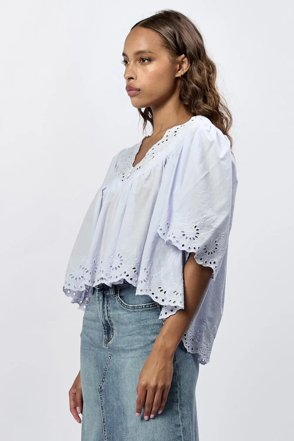 DEAR JOHN Lania Short Sleeve Relaxed Fit Women's Top