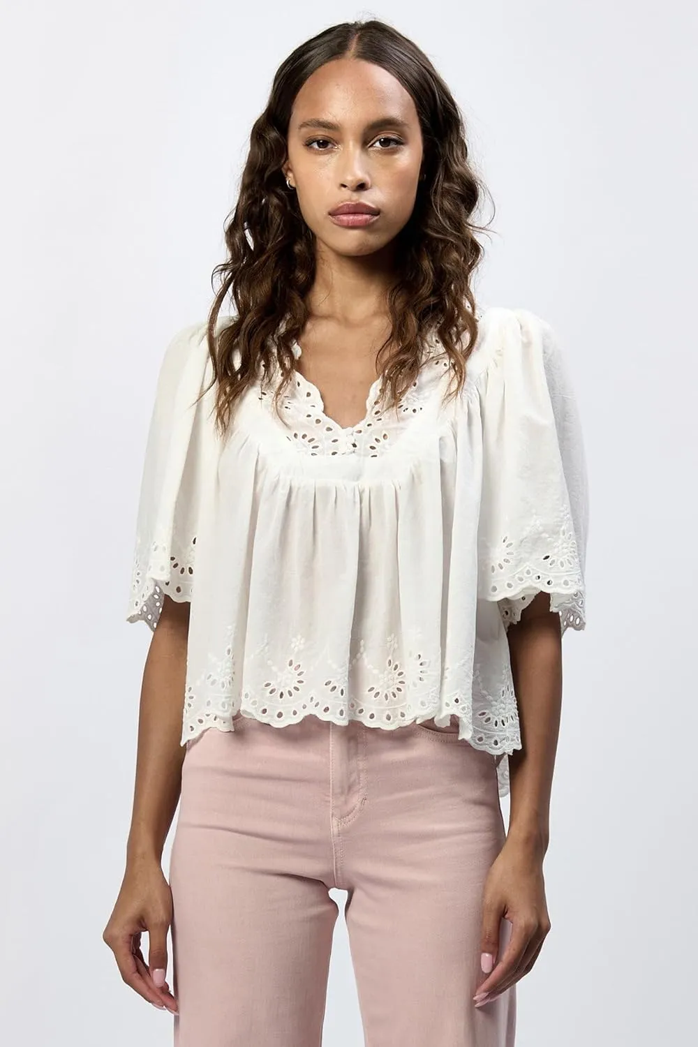 DEAR JOHN Lania Short Sleeve Relaxed Fit Women's Top