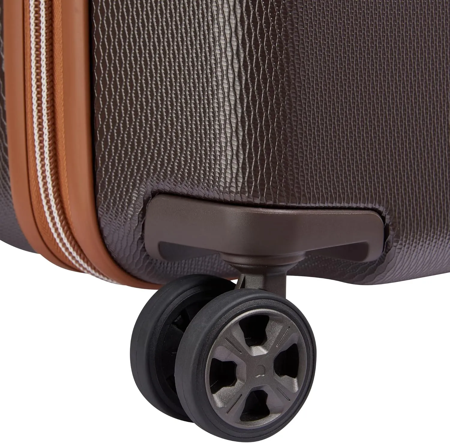 DELSEY PARIS Chatelet Air 2.0 Hardside Luggage Trunk with Spinner Wheels, Chocolate Brown, Checked-26 Inch