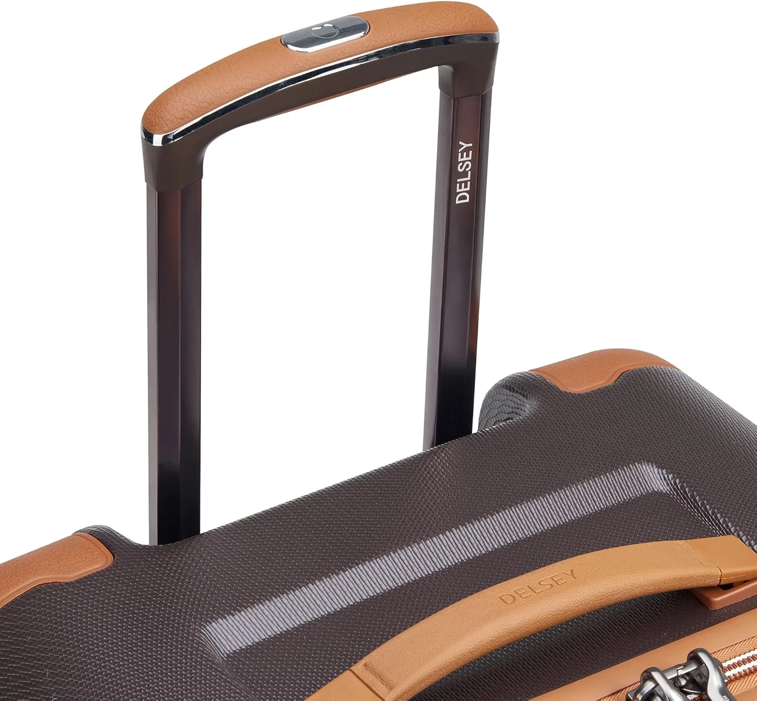 DELSEY PARIS Chatelet Air 2.0 Hardside Luggage Trunk with Spinner Wheels, Chocolate Brown, Checked-26 Inch