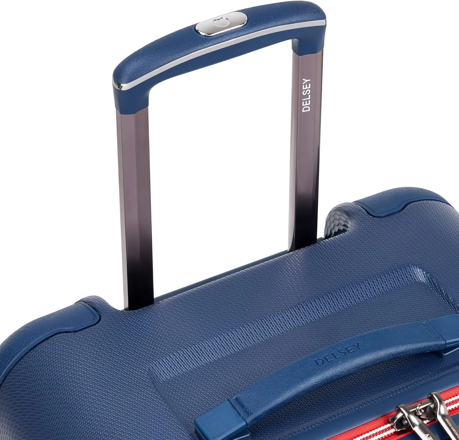 DELSEY PARIS Chatelet Air 2.0 Hardside Luggage Trunk with Spinner Wheels, Navy, Checked-26 Inch Trunk