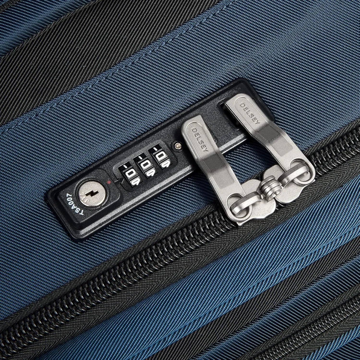 DELSEY PARIS Sky Max 2.0 Softside Expandable Luggage with Spinner Wheels, Blue, 2-Piece Set (21/24)