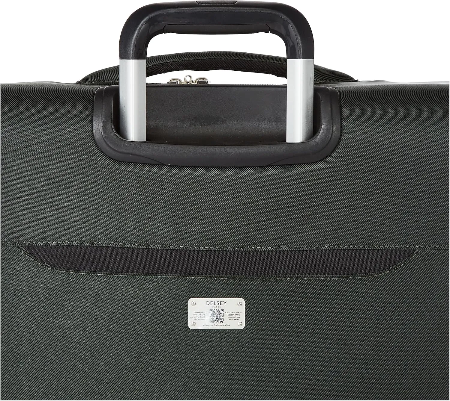DELSEY PARIS Sky Max 2.0 Softside Expandable Luggage with Spinner Wheels, Green, Checked-Large, 28 Inch