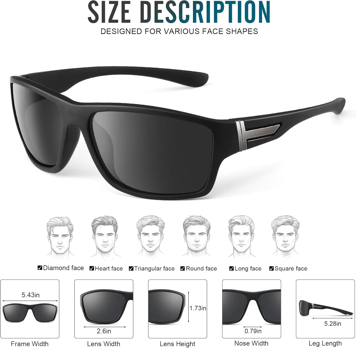 DEMIKOS 3 Pack Polarized Running Sunglasses Men:Wrap Around Sports Sun Glasses for Womens Sunglasses for Fishing