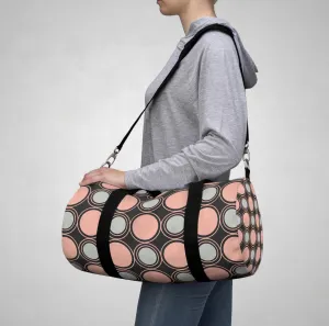 Designer Circle Print Duffel Bag For Her Travel Bag Gift for Her Best Friend Gift Duffel Bag Modern Gym Yoga Gear for Fitness Enthusiasts