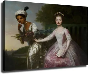 Dido Elizabeth Belle By Johann Zoffany - Canvas Poster Art Modern Classroom Kitchen Bedroom Room Living Room Office Decor Modern Family Bedroom Decor Posters (16×24inch Unframed)