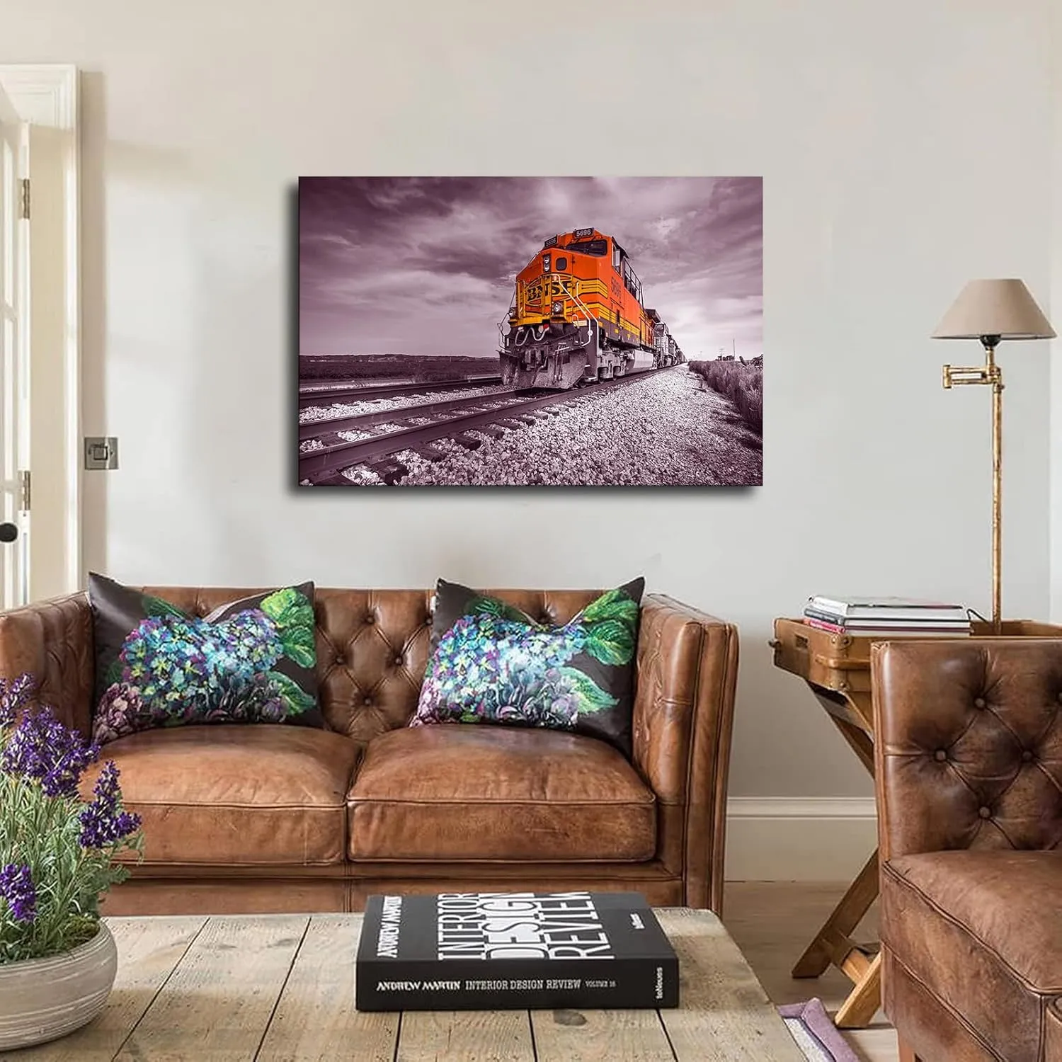 Diesel Train BNSF 5696 Running in The Desert Poster Art Modern Classroom Kitchen Bedroom Room Living Room Office Decor Modern Family Bedroom Decor Posters (24×36inch Unframed)