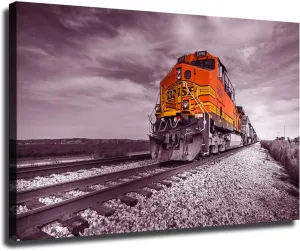 Diesel Train BNSF 5696 Running in The Desert Poster Art Modern Classroom Kitchen Bedroom Room Living Room Office Decor Modern Family Bedroom Decor Posters (24×36inch Unframed)