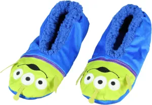 Disney Toy Story Aliens Little Green Men Character Slipper Socks with No-Slip Sole For Women Men