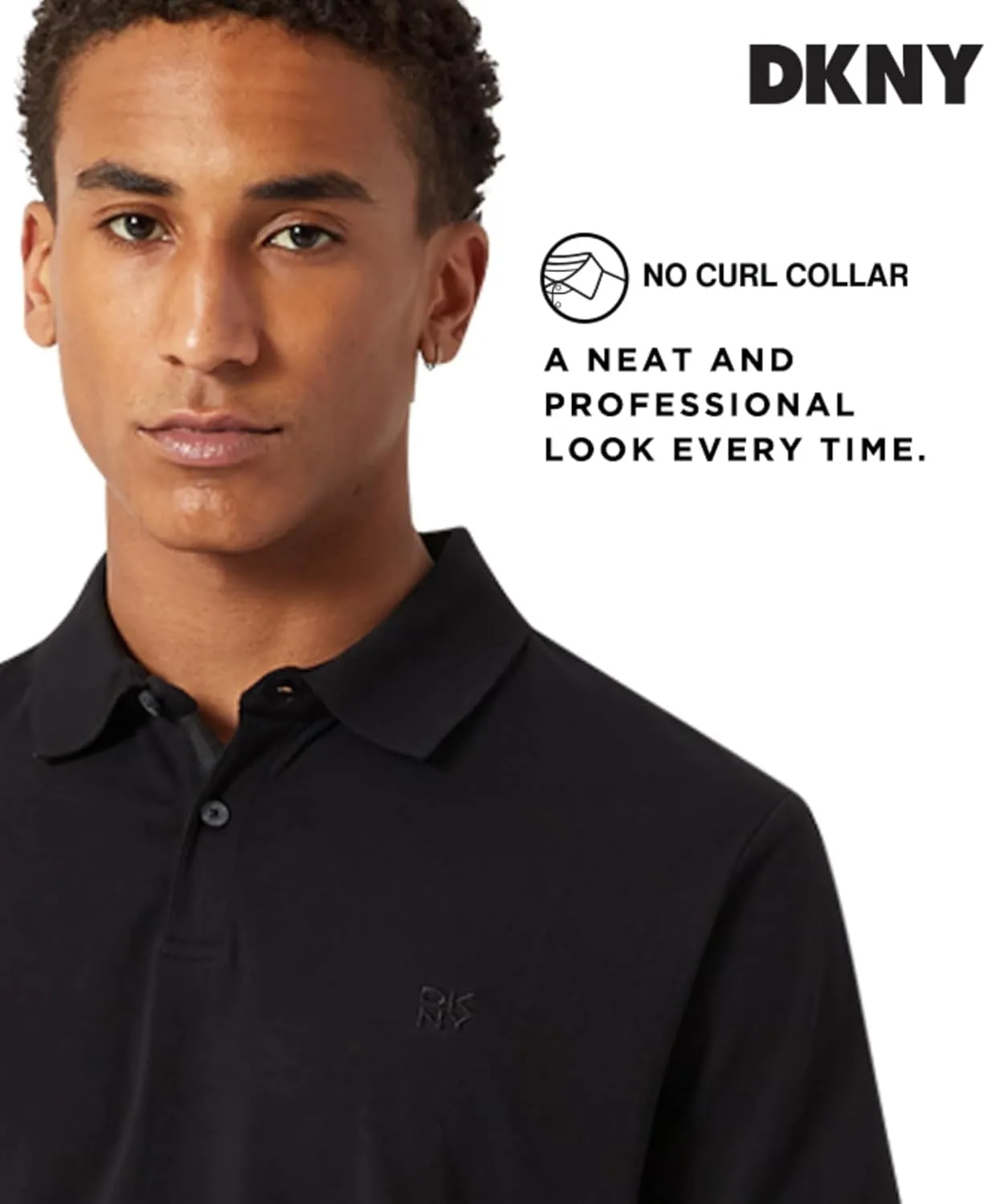 DKNY Polo Shirts for Men - Soft Stretch Casual Cotton Mens Polo Shirts | Modern Fit Short Sleeve Mens Polos