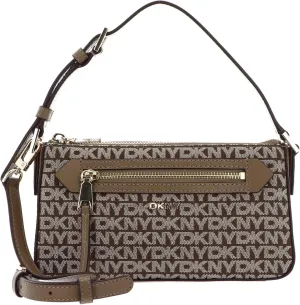 DKNY Women's Bryant Ave Top Zip Demi Crossbody Bag, Chino/Shitake, Chino/Shitake