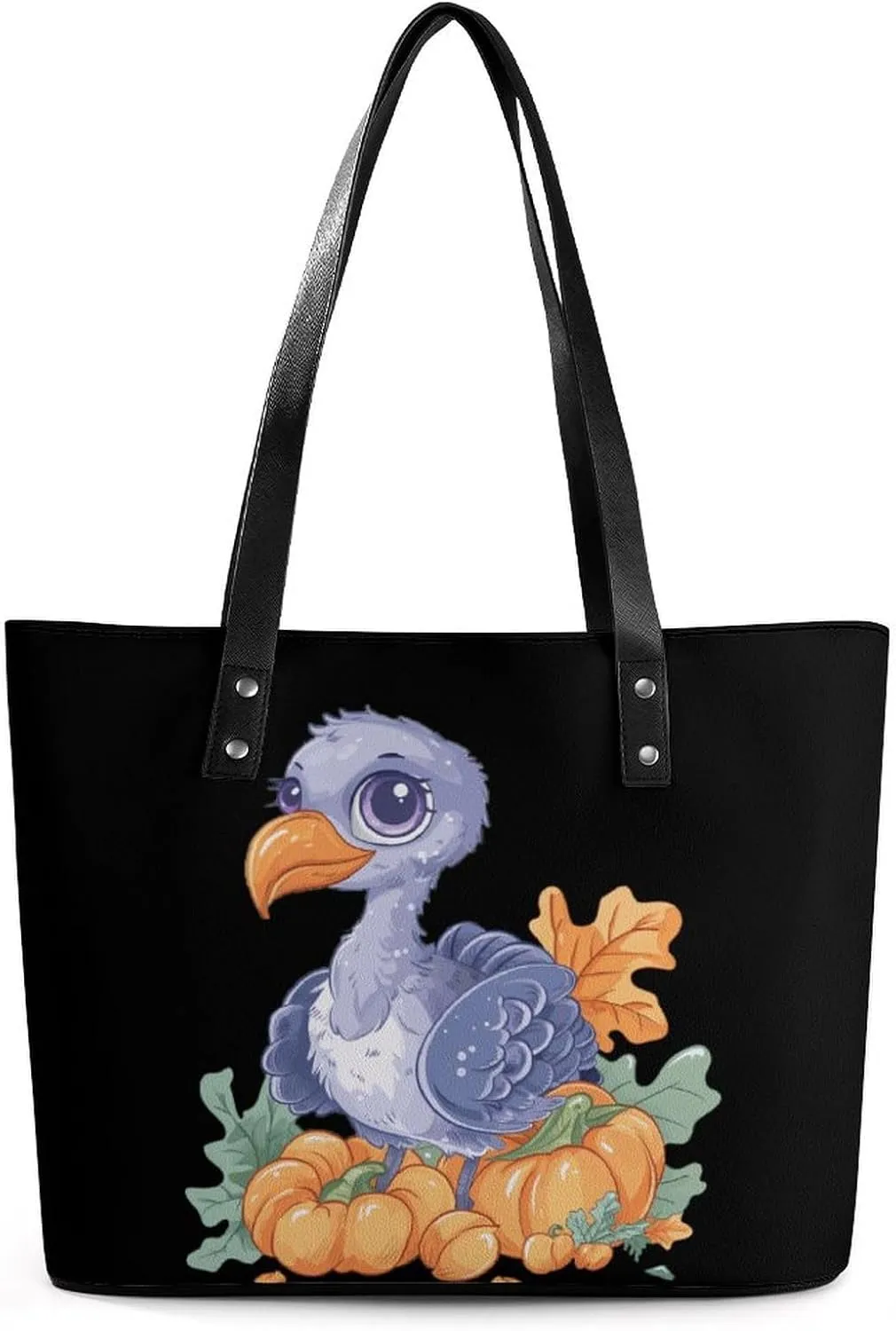 Dodo Bird Halloween Women's Tote Shoulder Bag Handbag Top Handle Leather 29 * 34 * 14cm