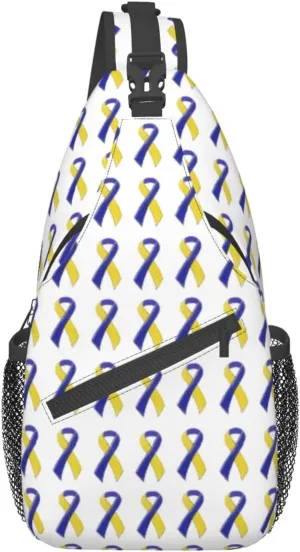 Down Syndrome Awareness Sling Backpack Travel Crossbody Casual Chest Shoulder Bag Fashion Fanny Pack
