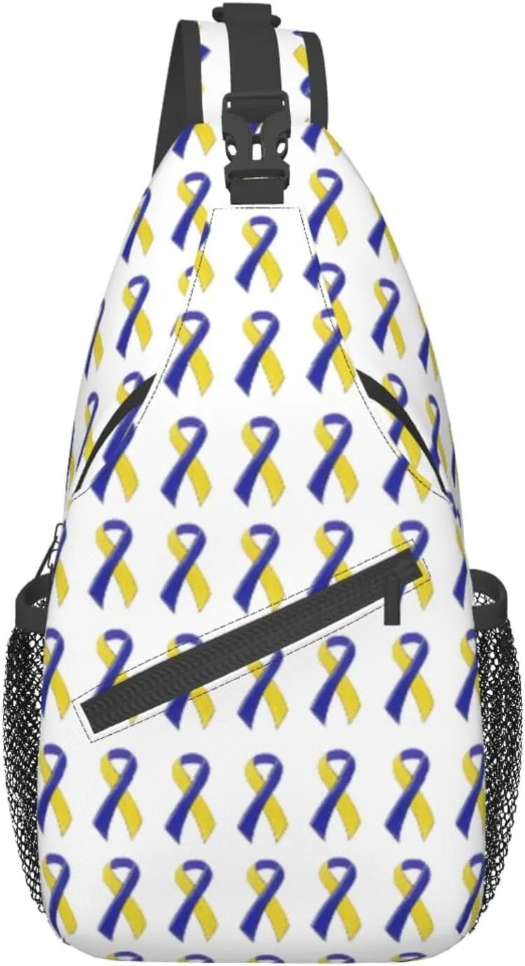 Down Syndrome Awareness Sling Backpack Travel Crossbody Casual Chest Shoulder Bag Fashion Fanny Pack