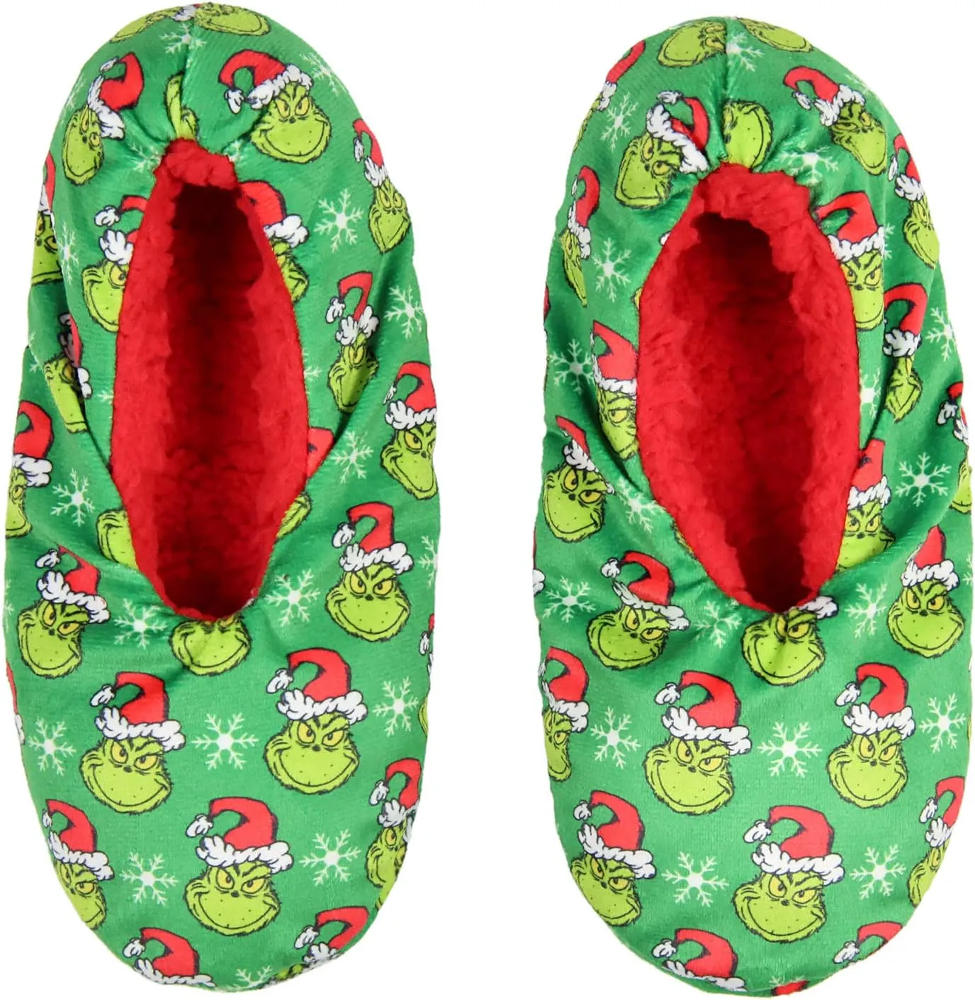Dr. Seuss GRINCH That Stole Christmas Slippers Santa Grinch Slipper Socks with No-Slip Sole For Women Men
