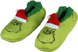 Dr. Seuss GRINCH That Stole Christmas Slippers Santa Grinch Slipper Socks with No-Slip Sole For Women Men