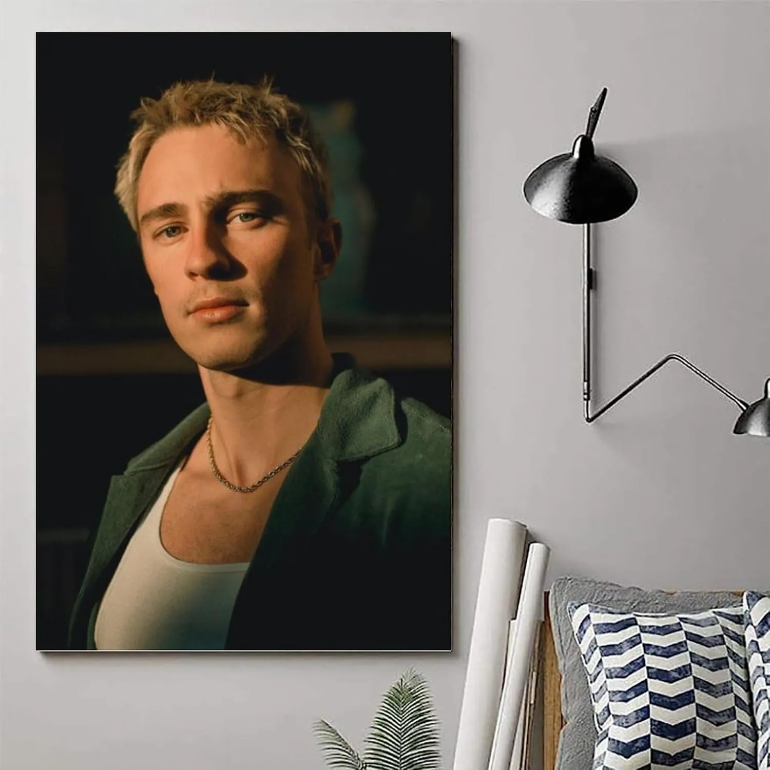 Drew Starkey Poster Superstar Room Aesthetic Print Art Wall Painting Canvas Gifts Modern Bedroom Decor 16x24inch(40x60cm)