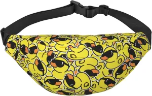 Duck Large Crossbody Fanny Pack Belt Bag With 3 Zipper Pockets, Gifts For Sports Festival Workout Traveling Running Casual Hands Free Waist Pack Wallets Phone Bag