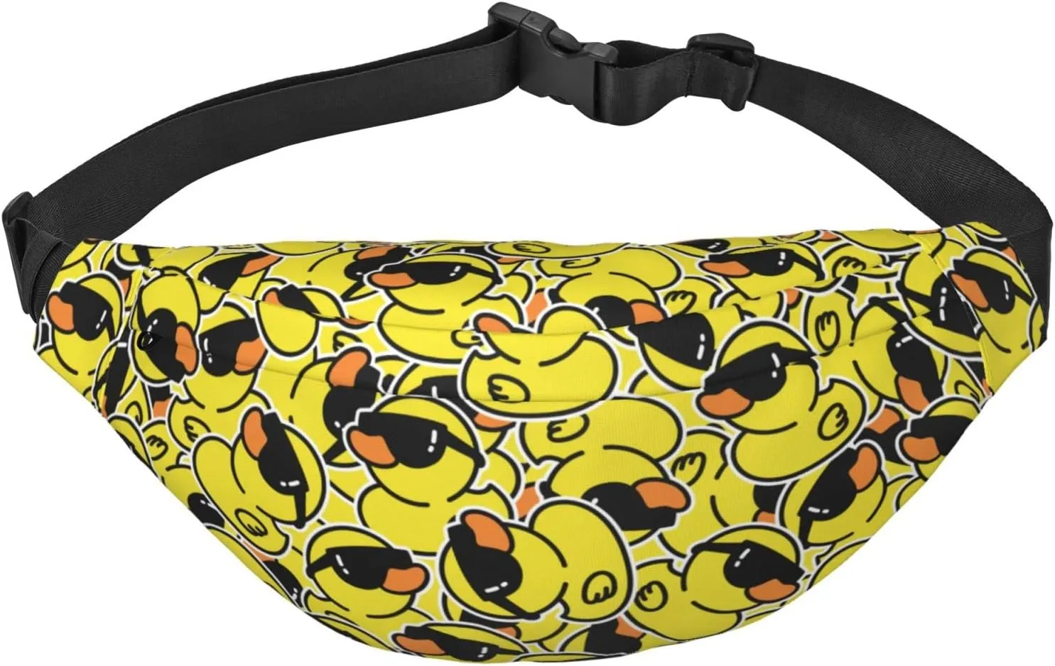 Duck Large Crossbody Fanny Pack Belt Bag With 3 Zipper Pockets, Gifts For Sports Festival Workout Traveling Running Casual Hands Free Waist Pack Wallets Phone Bag