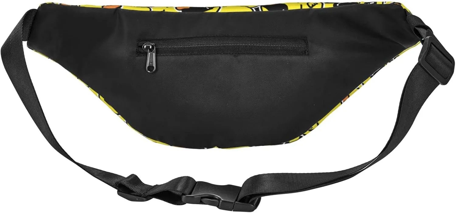 Duck Large Crossbody Fanny Pack Belt Bag With 3 Zipper Pockets, Gifts For Sports Festival Workout Traveling Running Casual Hands Free Waist Pack Wallets Phone Bag