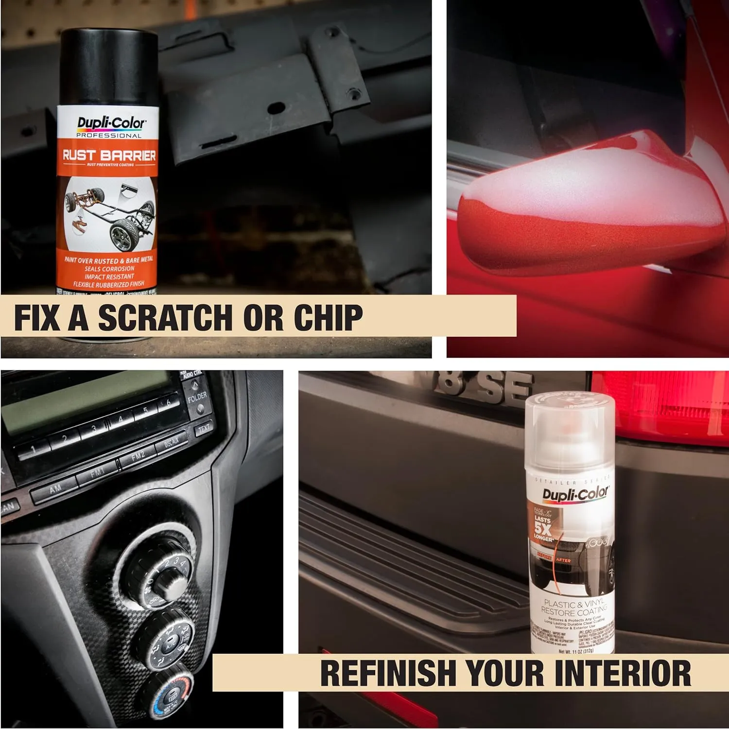Dupli-Color DAP1698-6 PK Sandable Primer Spray Paint - Black Hot Rod - 12 oz. Aerosol Can